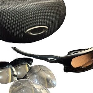 Oakley Split Jacket Polarized Sunglasses OO9099-10 Black all items included